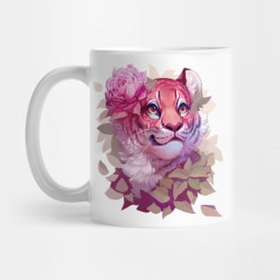 Tiger with Flower Mug